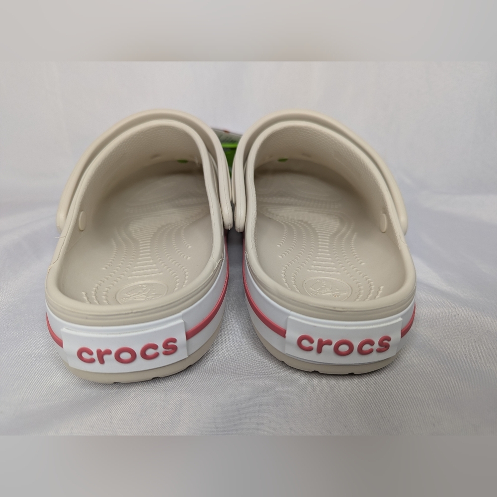 NWT Crocs Stucco / Melon Unisex Crocband Clog Sandals Size M7 / W9 - Picture 8 of 10